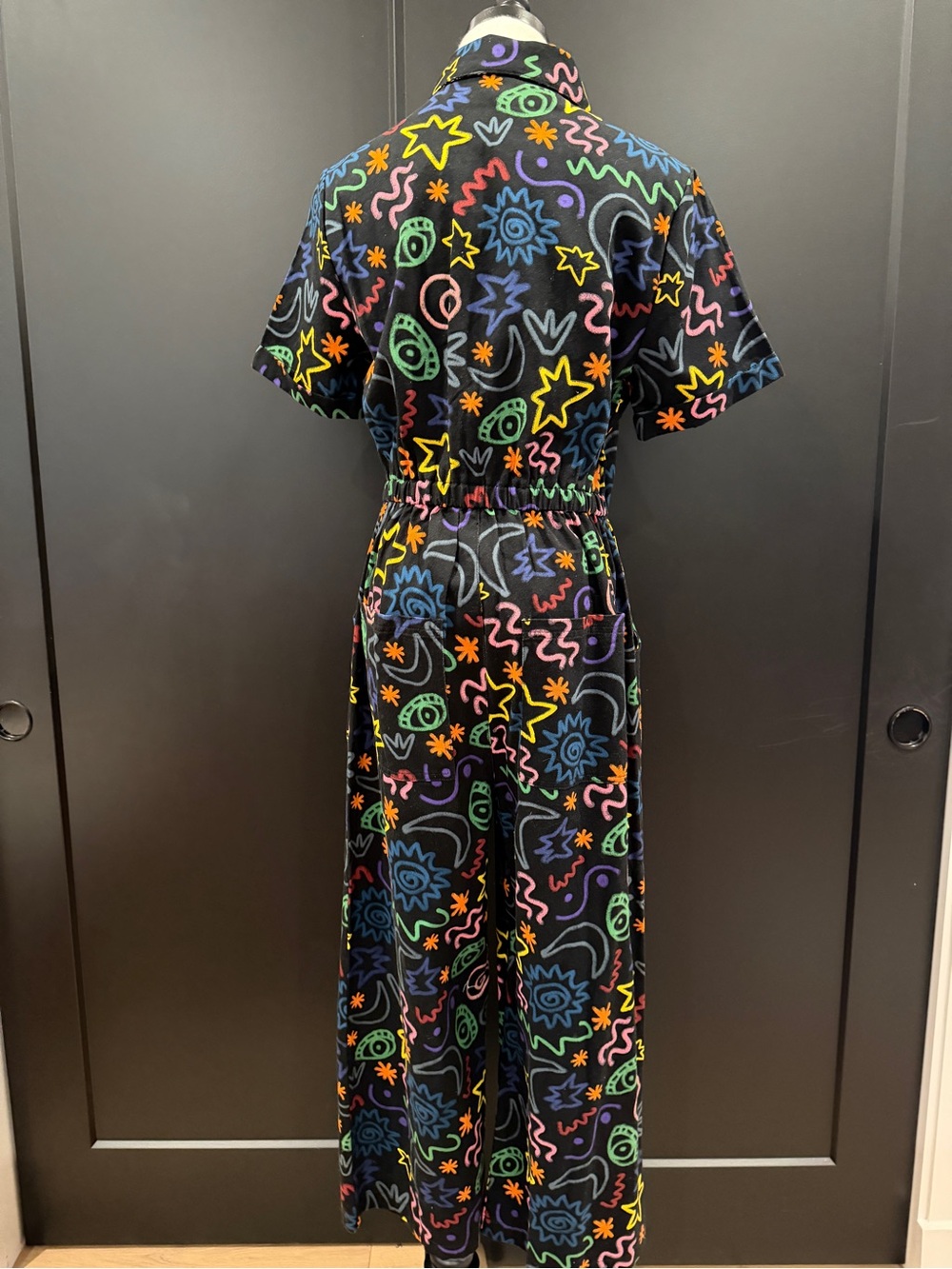 NWT - Lucy & Yak Ragan Organic Cotton Jumpsuit in Apollo Print - UK 12 / US 8 - Picture 7 of 15